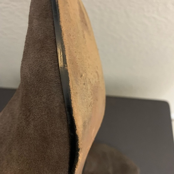 COACH | Patricia Booties Suede Material & Leather in Chestnut Brown FLAW - Picture 10 of 16